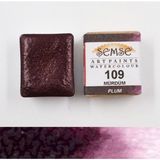 Şemse - 109 Mürdüm - El Yapımı Doğal Sulu Boya - Gökkuşağı Serisi - Yarım Tava - Profesyonel