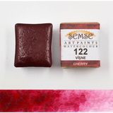 Şemse - 122 Vişne - El Yapımı Doğal Sulu Boya - Gökkuşağı Serisi - Yarım Tava - Profesyonel