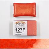 Şemse - 127F Turuncu - El Yapımı Doğal Sulu Boya - Gökkuşağı Serisi - Tam Tava - Profesyonel