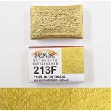 Şemse - 213F Yeşil Gold Yaldız - El Yapımı Doğal Sulu Boya - Yaldız Serisi - Tam Tava - Profesyonel