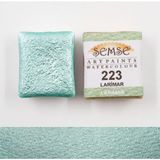 Şemse - 223 Larimar - El Yapımı Doğal Sulu Boya - Yaldız Serisi - Yarım Tava - Profesyonel