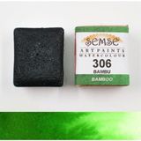 Şemse - 306 Bambu - El Yapımı Doğal Sulu Boya - Organik Seri - Yarım Tava - Profesyonel