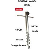 Şemsiye Kazığı, 48 Cm, Metal, Gri, Xxxxl