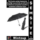 #Şemsiye Premium Rüzgara Dayanıklı Su Geçirmez Katlanabilir Konforlu Lüks Tam Otomatik Şemsiye Siyah