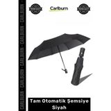 #Şemsiye Rüzgara Dayanıklı Sağlam Katlanabilir Lüks Kalite Konforlu Tam Otomatik Şemsiye Siyah