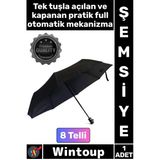 #Şemsiye Siyah Rüzgar Dayanıklı Sağlam Şık Lüks Kaliteli A Sınıf Gövde Full Otomatik Şemsiye 8 Telli