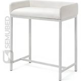 Semubed Bebek Alt Açma Masası Beyaz Döşemeli Bebek Bez Değiştirme Masası