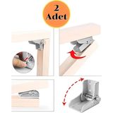Şen Aksesuar Çok Amaçlı Katlanır Masa Ayağı Aparatı-Mini Katlanabilir Konsol Ayak (2 adet)