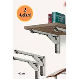 Şen Aksesuar Kademeli Katlanabilir Masa Konsolu Duvara Monte Metal Raf Ayağı, Masası ve Sehpa Montaj Aparatı
