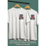Sen & Ben ve Tarih Baskılı Unisex Sevgili Eş,çift Kombini Sevgiliye Eşe Hediye T-Shirt/tişört - Beyaz - 12 Yaş