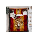 Şen Dekorasyon Sarı Kırmızı Aslan Bebek Nevresim Takımı