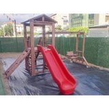 Şen Mobilya Ahşap Oyun Parkı - Bordo