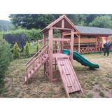 Şen Mobilya Ahşap Park Salıncak - Bordo