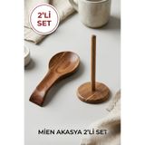 Şen Mobilya Akasya 2 li Set Akasya Dik Havluluk ve Akasya Kirli Kaşıklık