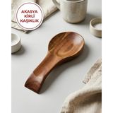 Şen Mobilya Doğal Ahşap Akasya Kirli Kaşık Altlığı 1 Adet Mutfakta Pratik Kullanım Sunar