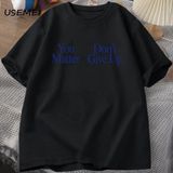 Sen Önemli Değil T-Shirt Erkek Tasarımcı Giyim Erkekler Grafik Tees Pamuk Şort Kollu T Gömlek - Siyah