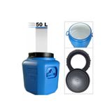 ŞEN PLASTİK 50 Lt Litre Varil Köşeli Plastik Içi Beyaz Yağ Zeytin Turşu Bidon