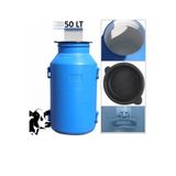 ŞEN PLASTİK 50 Lt Litre Varil Plastik Süt Güğümü Içi Beyaz Bidon