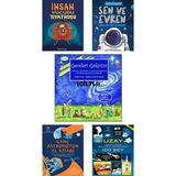 Sen ve Evren + İnsan Vücudu Tiyatrosu + Geceleri Gökyüzü Gök Atlası Hediyeli Fosforlu Çıkartmalar + Uzay Hakkında Bilmen Gereken 100 Şey + Genç Astronotun El Kitabı / 5 Kitap Set