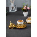 Sena Porselenli Motif Kahve Fincanı (358) - Gold