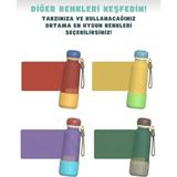 Senacacollection 750ml Düz Desenli Pipetli/Pipetsiz Kullanım İpli El Askılı Kaymaz Tabanlı Paslanmaz Çelik Termos - Karışık