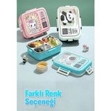 Senacacollection 820 ml Çelik Beslenme Kabı 1 Adet - Beyaz - Pembe