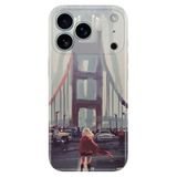 Senada Apple iPhone 17 Pro Korumalı ile Uyumlu Kılıf Dekoratif Silikon Baskılı Kapak Kırmızılı Kadın