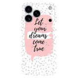 Senada Apple iPhone 17 Pro Korumalı ile Uyumlu Kılıf Dekoratif Silikon Baskılı Kapak Let Dream Love