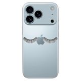 Senada Apple iPhone 17 Pro Korumalı ile Uyumlu Kılıf Dekoratif Silikon Baskılı Kapak Masum Kirpik