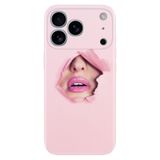 Senada Apple iPhone 17 Pro Korumalı ile Uyumlu Kılıf Dekoratif Silikon Baskılı Kapak Saklı Aşk