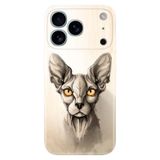 Senada Apple iPhone 17 Pro Korumalı ile Uyumlu Kılıf Dekoratif Silikon Baskılı Kapak Sfenks Kedi