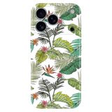 Senada Apple iPhone 17 Pro Korumalı ile Uyumlu Kılıf Dekoratif Silikon Baskılı Kapak Tropical