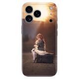 Senada Apple iPhone 17 Pro Korumalı ile Uyumlu Kılıf Dekoratif Silikon Baskılı Kapak Yalnız Çocuk