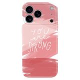 Senada Apple iPhone 17 Pro Korumalı ile Uyumlu Kılıf Dekoratif Silikon Baskılı Kapak You Are Strong