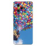 Senada Casper Via A40 İle Uyumlu Kılıf Color Telefon İle Uyumlu Kılıfı Baskılı Balonlu Ev