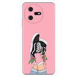 Senada Casper Via A40 İle Uyumlu Kılıf Color Telefon İle Uyumlu Kılıfı Baskılı Pembe Kolej
