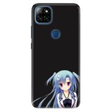 Senada Casper Via E30 İle Uyumlu Kılıf 0.4Mm Lazer Kesim Desenli Silikon - Mavi Anime Kız