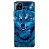Senada Casper Via E30 İle Uyumlu Kılıf 0.4Mm Lazer Kesim Desenli Silikon - Mavi Çizim Kurt