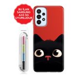 Senada Galaxy A13 A33 5G A54 M14 A72 A73 İle Uyumlu Kılıf Resimli Silikon Kapak Cat Red