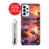 Senada Galaxy A13 A33 5G A54 M14 A72 A73 İle Uyumlu Kılıf Resimli Silikon Kapak Flamingo 888