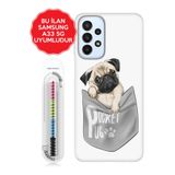 Senada Galaxy A13 A33 5G A54 M14 A72 A73 İle Uyumlu Kılıf Resimli Silikon Kapak Pocket Pug