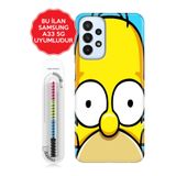 Senada Galaxy A13 A33 5G A54 M14 A72 A73 İle Uyumlu Kılıf Resimli Silikon Kapak Simpsonkarakter Face