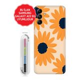 Senada Galaxy A13 A33 5G A54 M14 A72 A73 İle Uyumlu Kılıf Silikon Kapak Flower Draw