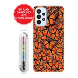 Senada Galaxy A13 A33 5G A54 M14 A72 A73 İle Uyumlu Kılıf Telefon İle Uyumlu Kılıfı Kabı Kelebek Cümbüşü
