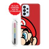 Senada Galaxy A13 A33 5G A54 M14 A72 A73 Uyumlu İle Uyumlu Kılıf Resimli Silikon Kapak Mario