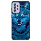 Senada Galaxy A13 İle Uyumlu Kılıf 0.4Mm Lazer Kesim Silikon Kapak Mavi Çizim Kurt