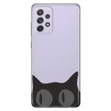 Senada Galaxy A13 İle Uyumlu Kılıf 0.4Mm Lazer Kesim Silikon Kapak Şaşkın Kedi
