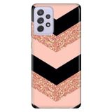 Senada Galaxy A13 İle Uyumlu Kılıf 0.4Mm Lazer Kesim Silikon Kapak Simli Pullu Mermer