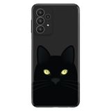 Senada Galaxy A33 İle Uyumlu Kılıf 0.4Mm Lazer Kesim Silikon Kapak Kara Kedi