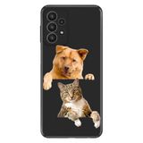Senada Galaxy A33 İle Uyumlu Kılıf 0.4Mm Lazer Kesim Silikon Kapak Köpek Kedi